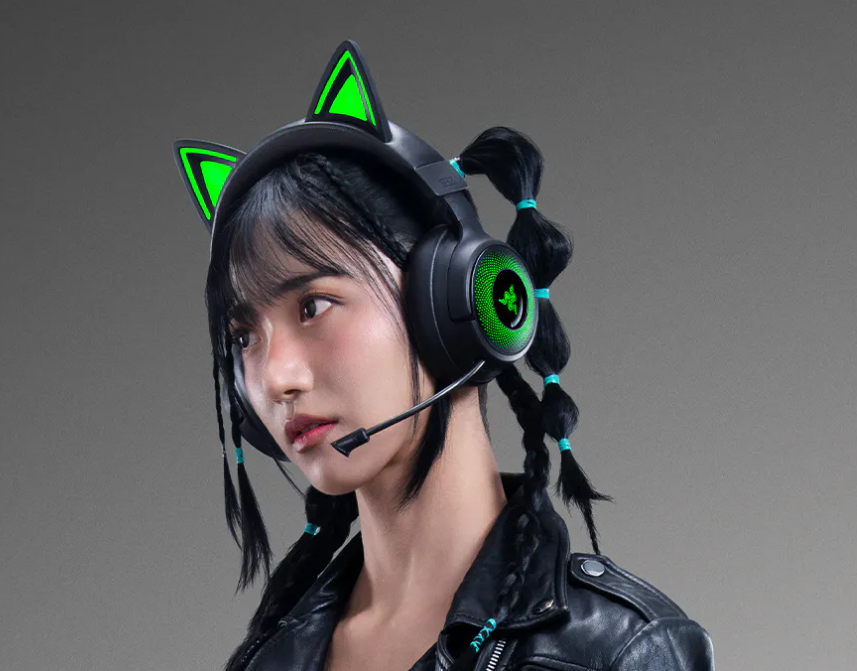 Razer Kraken Kitty V3 Pro noir et vert